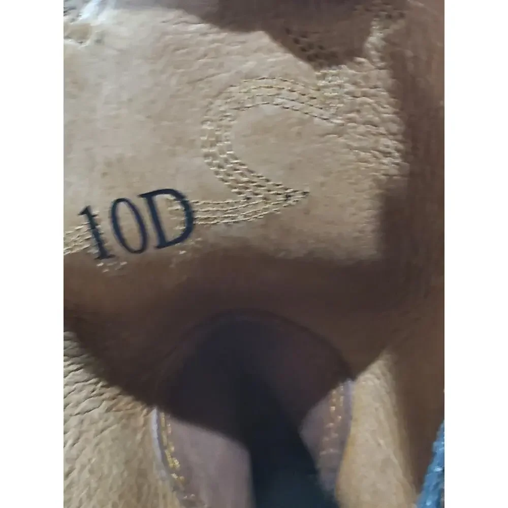 Ariat Men's Heritage Roper Black Leather Cowboy Boots Size 10D Classic Western